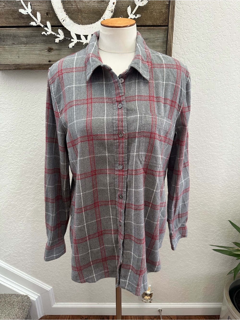 Faherty Brushed Flannel Shirt Juliet Print Size Large